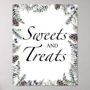  Evergreen sweets and treats winter baby shower  Poster