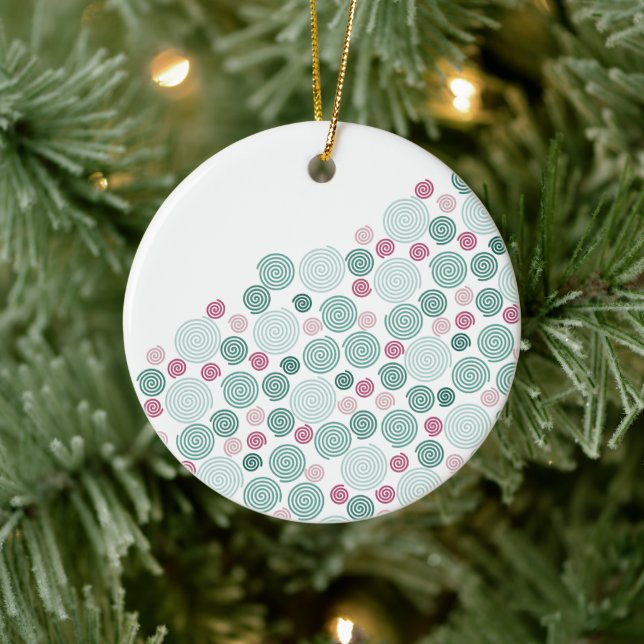 Evergreen Swirl - (Pattern) Ceramic Tree Decoration (Tree)