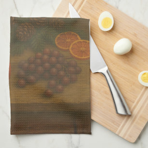 Evergreen Table – Candlelight and Calm Tea Towel