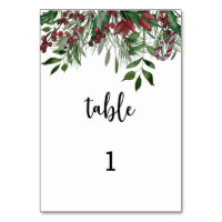 Evergreen table card