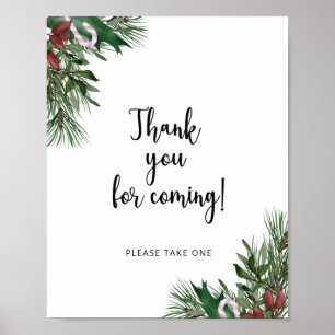 Evergreen Thank you for coming Poster