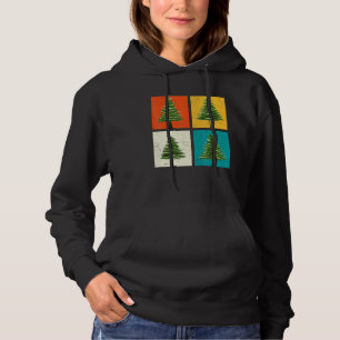 Evergreen Tree Outdoors Wildlife Pop Art Forest Na Hoodie