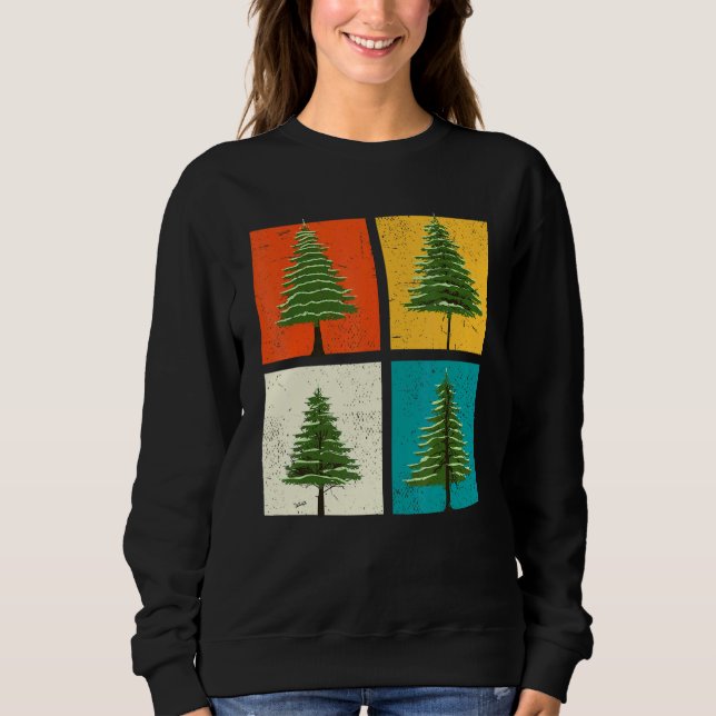 Evergreen Tree Outdoors Wildlife Pop Art Forest Na Sweatshirt (Front)