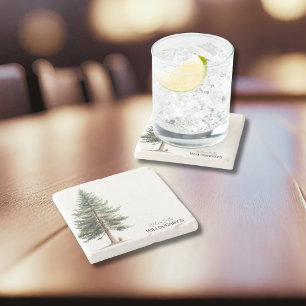 Evergreen Tree Stone Coaster