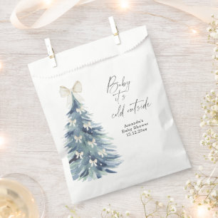 Evergreen tree with bows Baby shower Favour Bags