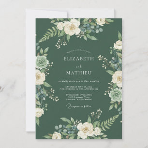 Evergreen Verdant Woodland Wedding Invitation