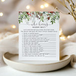 Evergreen Who knows mummy best game<br><div class="desc">Evergreen Who knows mummy best game. "Baby it's cold outside" theme baby shower game. 
Matching items available.</div>
