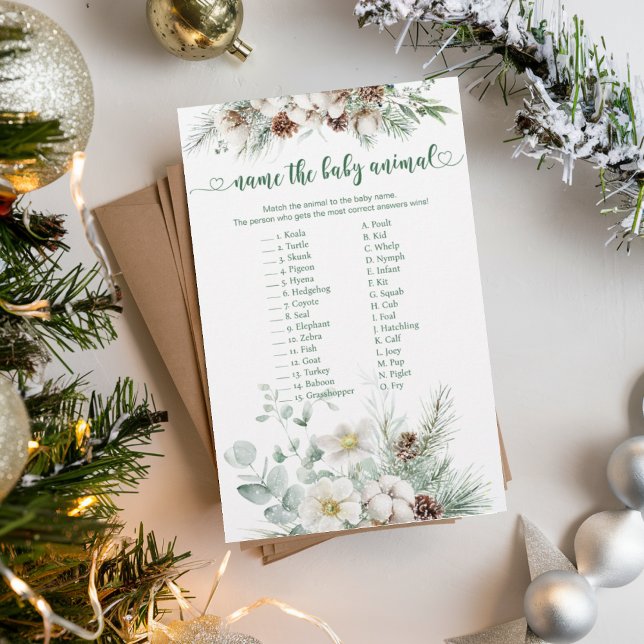 Evergreen winter Baby Animal Matching Baby Game  (Creator Uploaded)