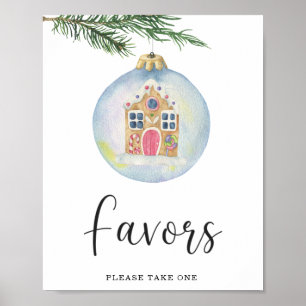 Evergreen winter branch - Favours  Poster