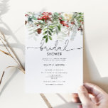 Evergreen winter bridal shower invitation<br><div class="desc">Evergreen winter bridal shower invitation
Matching items available.</div>