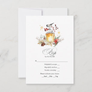 Evergreen Winter Wonderland Pine and Spruce RSVP Card