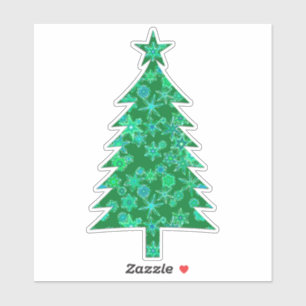 Evergreen  with Snowflakes Christmas Tree