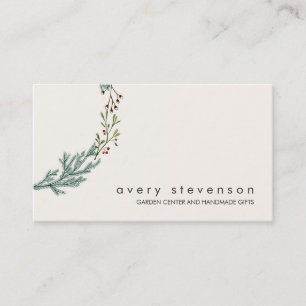 Evergreen Wreath Nature and Garden Centre Business Card