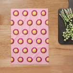 Everlasting Flower Seamless Pattern on Pink Tea Towel<br><div class="desc">Seamless pattern of Everlasting flower printed on pink kitchen towel. Colours of the Everlasting flower are deep pink petals and yellow disc. Floral design kitchen towel for lovers of flowers or nature.</div>