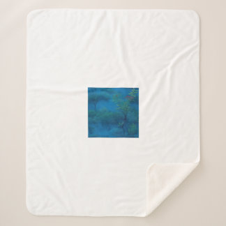 Everlasting Lake in the Cedar Forest Sherpa Blanket