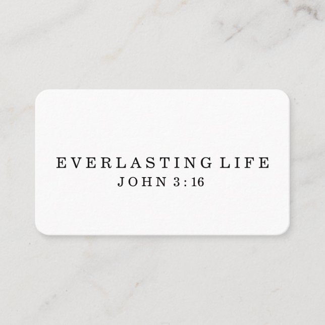 EVERLASTING LIFE | Business Card Size (Front)