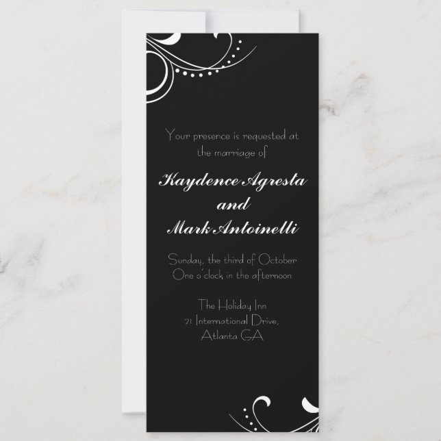 Everlasting Love Custom Wedding Invitation (Front)