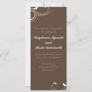 Everlasting Love Custom Wedding Invitation (brown)