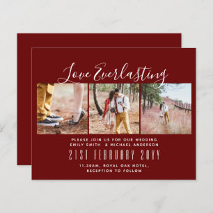 Everlasting Love PHOTO COLLAGE Wedding Event Invit