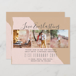 Everlasting Love PHOTO COLLAGE Wedding Event Invit
