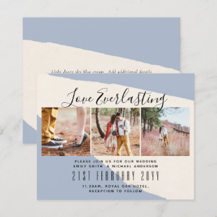 Everlasting Love PHOTO COLLAGE Wedding Event Invit