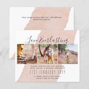 Everlasting Love PHOTO COLLAGE Wedding Event Invit