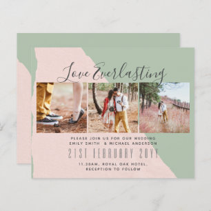 Everlasting Love PHOTO COLLAGE Wedding Event Invit