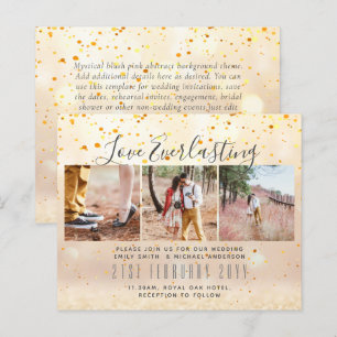 Everlasting Love PHOTO COLLAGE Wedding Event Invit