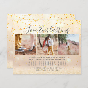 Everlasting Love PHOTO COLLAGE Wedding Event Invit