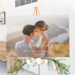 Everlasting Love Photo Wedding Welcome Sign<br><div class="desc">A simply elegant sign that your guests will adore. Text and background colours are fully editable to match your theme!
 Design by © berryberrysweet . Printable digital files and matching items are available! Visit our website at www.berryberrysweet.com for more details!</div>