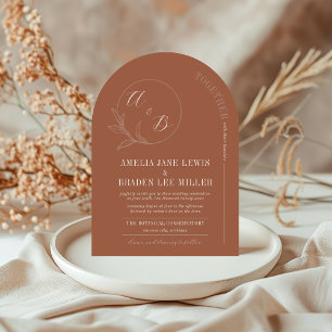 Everlasting Love   Terracotta Arch Wedding Invite