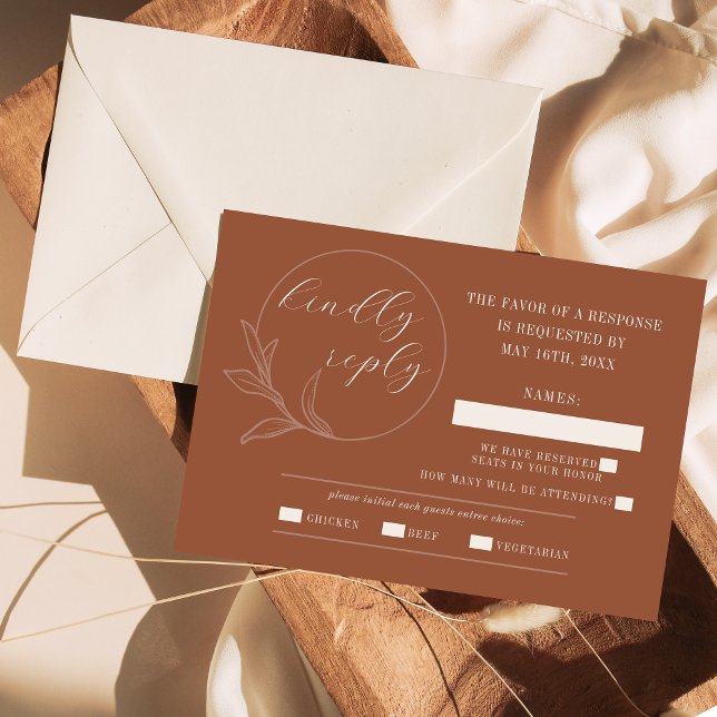 Everlasting Love | Terracotta |  RSVP Card (Creator Uploaded)