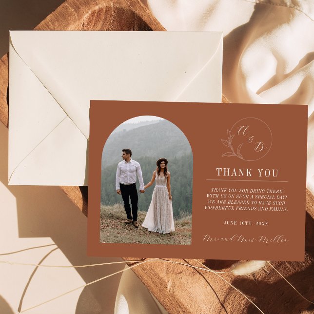 Everlasting Love | Terracotta | Wedding Thank You Card (Creator Uploaded)