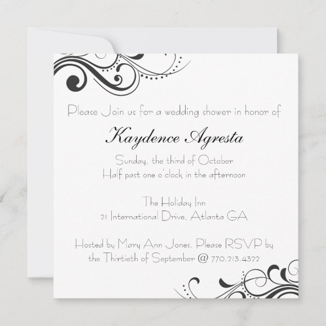 Everlasting Love Wedding Shower Invitation (Front)