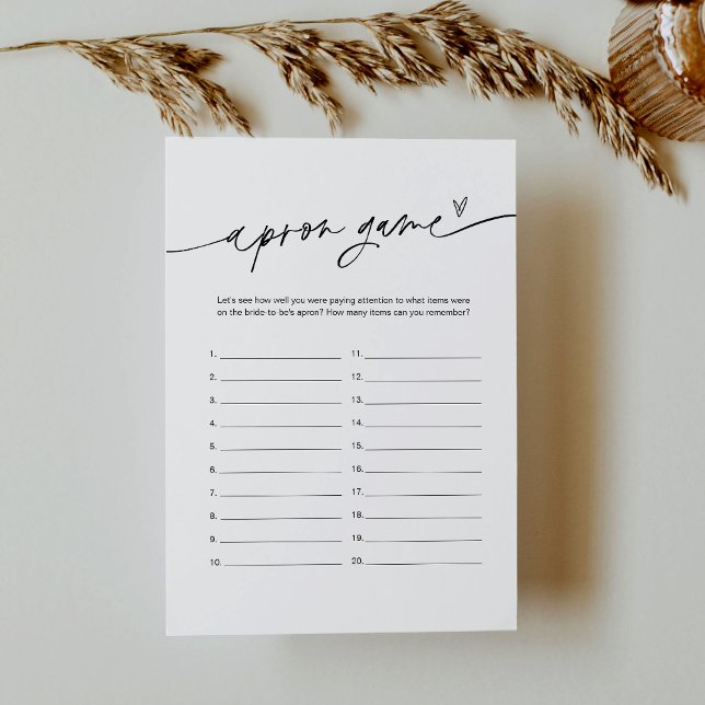 EVERLEIGH Apron Bridal Shower Game Invitation (Creator Uploaded)