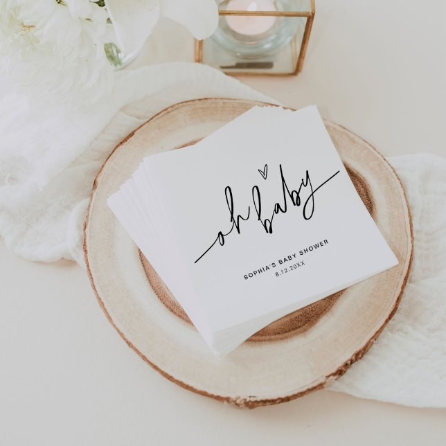 EVERLEIGH Baby Shower Oh Baby Napkin (Creator Uploaded)