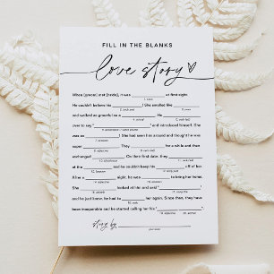 EVERLEIGH Bridal Shower Libs, Fill in the Blanks Invitation