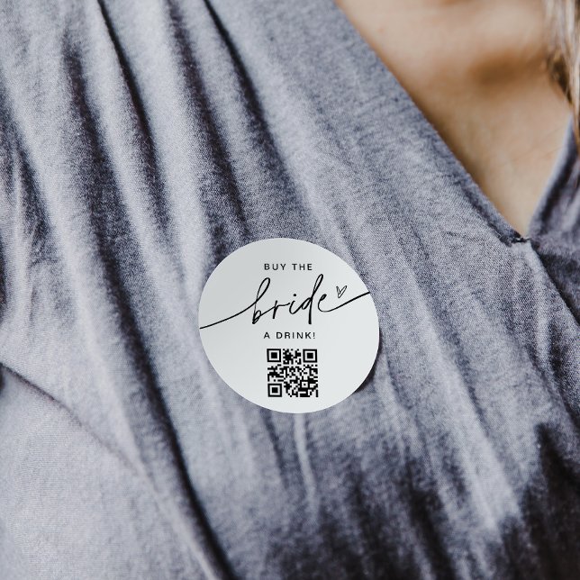 EVERLEIGH Buy The Bride A Drink Bachelorette Stick Classic Round Sticker (Creator Uploaded)