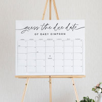 EVERLEIGH Guess Due Date Baby Shower Game 16x20