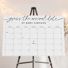 EVERLEIGH Guess the Arrival Date Baby Shower 16x20