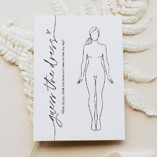 EVERLEIGH Guess The Dress Bridal Shower Game. Card