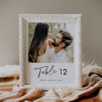 EVERLEIGH Minimalist Photo Table Number 8x10