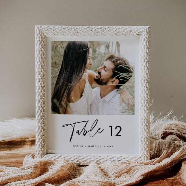 EVERLEIGH Minimalist Photo Table Number 8x10 Poster (Creator Uploaded)