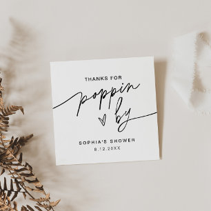 EVERLEIGH Popcorn Favour Card Thanks for Poppin By