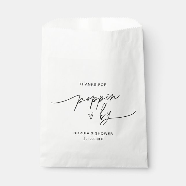 EVERLEIGH Popcorn Favour Thanks for Poppin By Bags (Front)