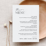 EVERLEIGH Wedding Dinner Menu 5x7 Card<br><div class="desc">The Neve Collection employs a rich navy colour that perfectly blends clean sophistication with modern flair.  It's designed with a modern script font that exudes style and elegance. Each product in the collection is thoughtfully crafted to showcase a look that is both timeless and on-trend.</div>