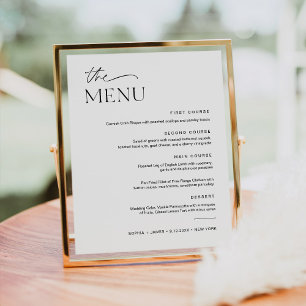 EVERLEIGH Wedding Dinner Menu Sign 8x10