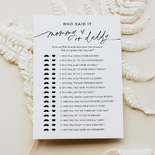 EVERLEIGH Who Said It Mummy Daddy Baby Game Card