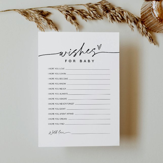 EVERLEIGH Wishes For Baby Baby Shower Advice Card (Creator Uploaded)