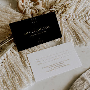 EVERLY Art Deco Black and Gold Gift Certificate